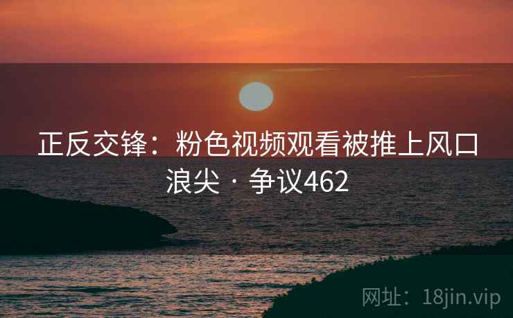 正反交锋：粉色视频观看被推上风口浪尖 · 争议462